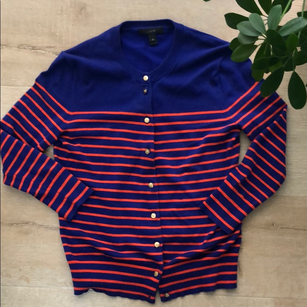 J. Crew striped cardigan